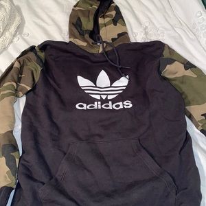 adidas camo hoodie men’s size medium